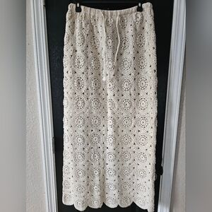 Solitaire Cream Crochet Maxi